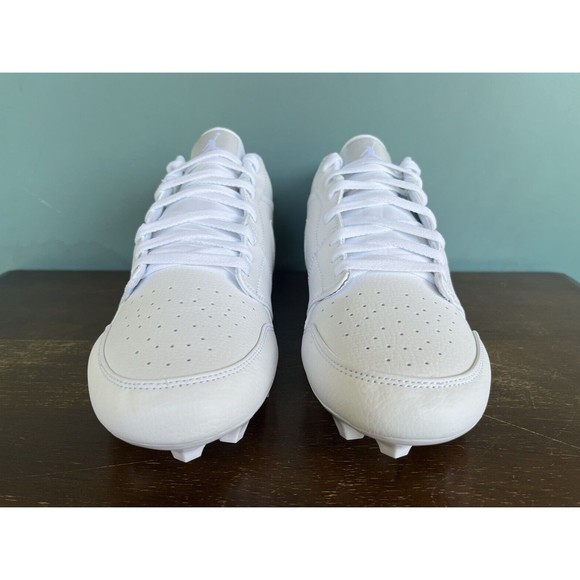 Jordan 1 Low TD Vapor Edge Football Cleats White/Grey Men's Size 13 FJ6245-101 - Picture 6 of 11